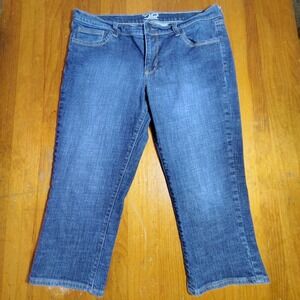 Old Navy The Flirt Cropped Jeans Medium Wash Size 12‎ Stretch Denim